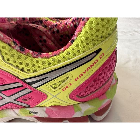 Asics Gel Kayano 21 C459N 3591 Pink Yellow Sz 1.5 Shoes Girls Kid Youth - Picture 4 of 15